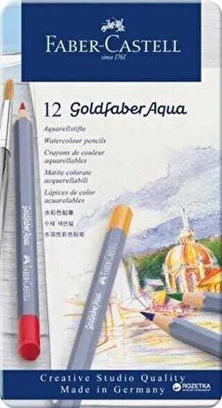 Faber Castell Goldfaber Aquarell Kuru Boya 12'li ürün görseli