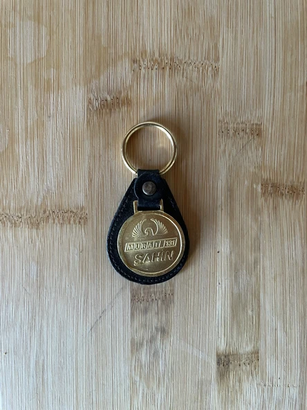 MURAT 131 ŞAHİN ANAHTARLIK VİNTAGE DERİ ANAHTARLIK ALTIN SARISI ANAHTARLIK