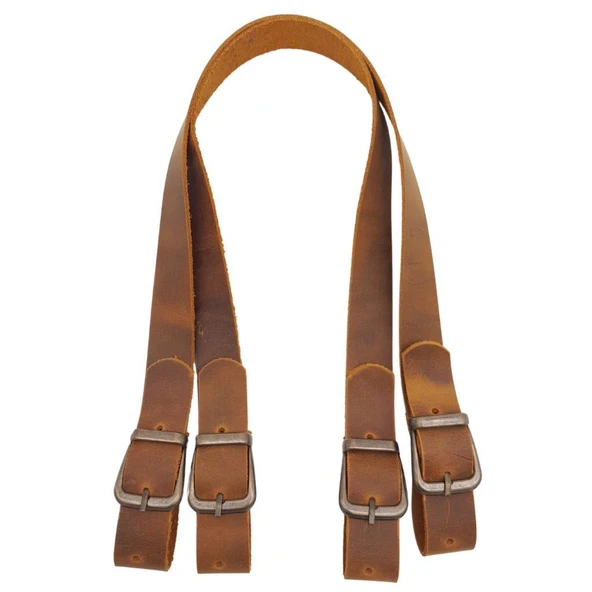 Çanta Aksesuar Gerçek Deri Asimetrik Sap Crazy Oil Hardal Sarı Antik Metalli