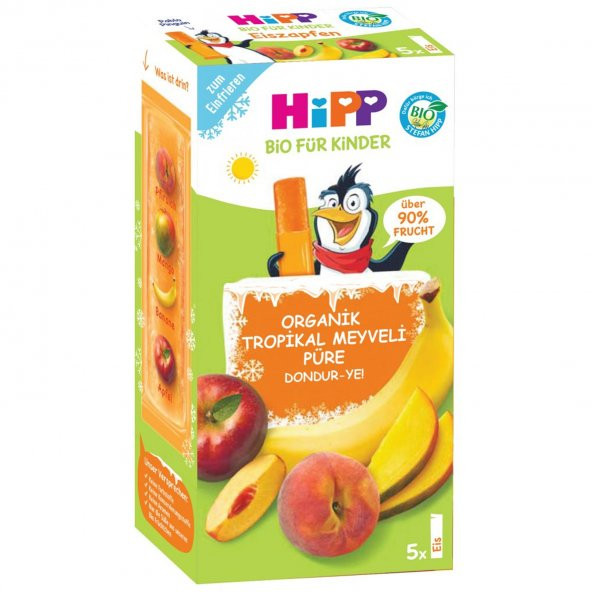 Hipp Organik Tropikal Meyveli Püre Dondur Ye 5 x 30 ml