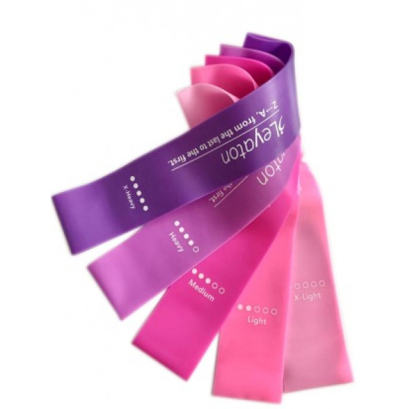 Leyaton Latex Aerobik Bandı 5'Li Set (NEW COLOR) Özel Çantalı - 2