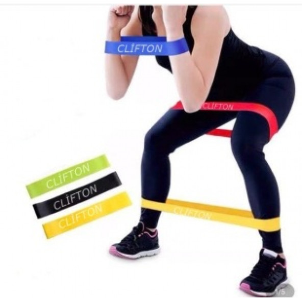 3 Lü Set Farklı Dirençte Squat Bandı Hafif Orta Sert Latex Pilates Aerobik Çalışma Lastiği - Resim 2