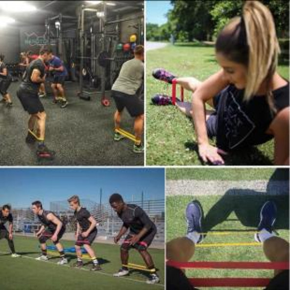 3 Lü Set Farklı Dirençte Squat Bandı Hafif Orta Sert Latex Pilates Aerobik Çalışma Lastiği - Resim 4