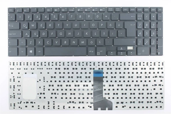 Asus ile Uyumlu Pro Essential PU551J uyumlu Klavye Siyah