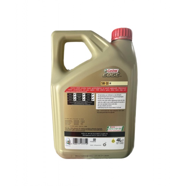 Castrol Edge 5W-30 M 4 lt Motor Yağı - 2024 - 2