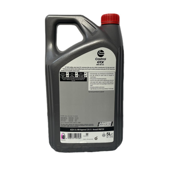 Castrol Gtx 5W-30 C4 5 Lt 2025 Ü.t - 2