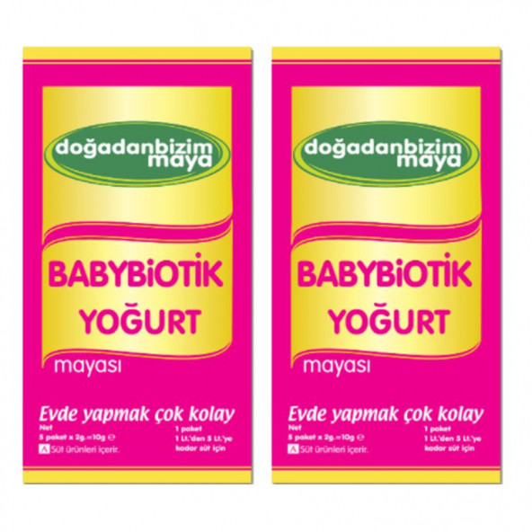 2 KUTU - Doğadan Bizim Babybiotik Yoğurt Mayası