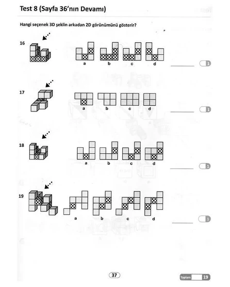 10-11 Yaş 10 Dakikalık Testler Uzaysal ve Mekansal Beceriler Dikkat ve Zeka Akademisi - 2