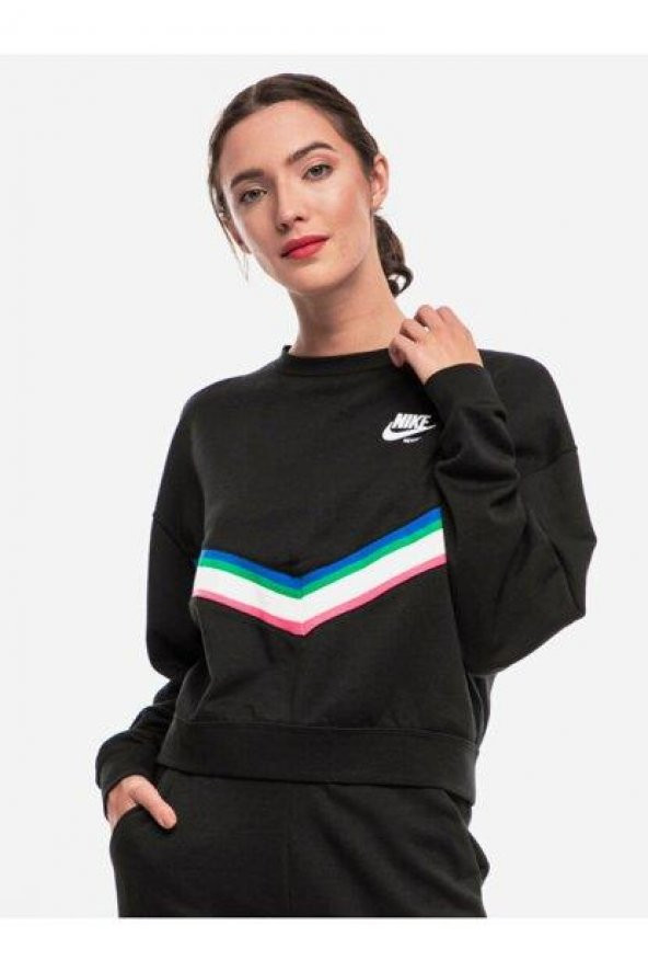 Nike W Nsw Hrtg Crew Flc Kadın Sweatshirt Cu5877-010