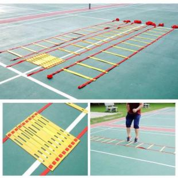 Clifton Antrenman Merdiveni 4 Metre 10 Çubuklu İdman Merdiveni Kırmızı - 3