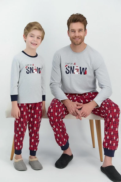 Roly Poly 2548 Let İt Snow Grimelanj Erkek Çocuk Pijama Takımı