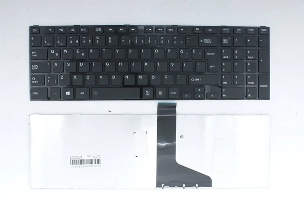 Toshiba  ile Uyumlu Qosmio X875-Q7390 Uyumlu Laptop Klavye Siyah Çerçeveli