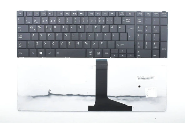 Toshiba  ile Uyumlu Satellite C55-A-1KC Uyumlu Laptop Klavye Siyah