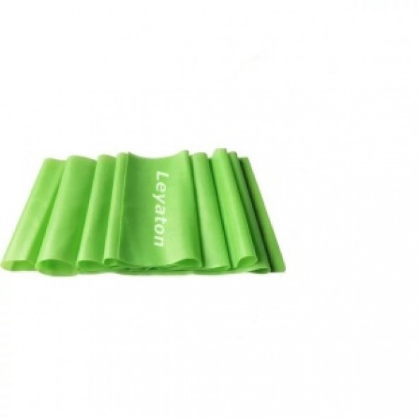 Leyaton Pilates Bandı Jimnastik Plates Lastiği 90x15 Cm Egzersiz Aerobik Bant 1 Adet Yeşil