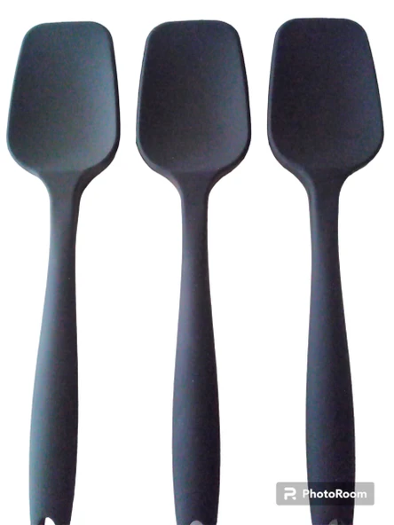 Pink Rose Yanmaz Yapışmaz Silikon Spatula ,3lü Set Antrasit
