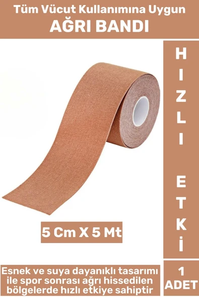 Hızlı Etki Kas Bel Bacak Kol Boyun Sırt Omuz Karın Kalça Spor 5 Metre Isı Ağrı Bandı Ten