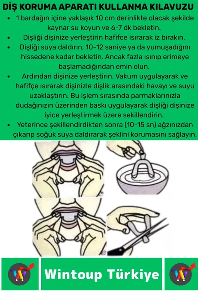 Diş Çene Sıkma Gıcırdatma Bruksizm Önleyici Gece Plağı Koruyucu Uyku Aparatı Protez Kaplı 2 Adet - 4