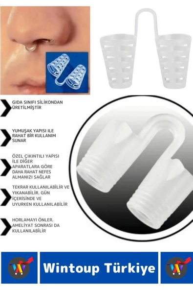 Özel Üretim Horlama Azaltıcı Rahat Nefes Alıp Verme Uyku Horlama Önleyici Burun Delik Aparatı 8 Adet - 4