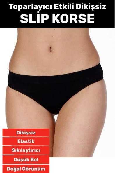 Özel Üretim İz Göstermez Düşük Bel Sıkılaştırıcı İnceltici Vücut Toparlayıcı Dikişsiz Slip Korse ürün görseli 1