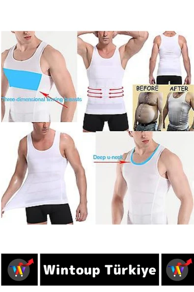 Özel Üretim Jinekomasti Dik Duruş Toparlayıcı Göbek Sıkılaştırıcı Elastik Erkek Atlet Korse 3 Adet - Resim 4