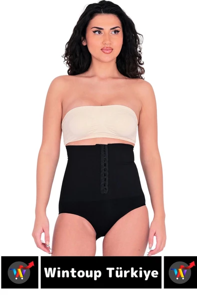 Özel Üretim Vücut Şekillendirici Beden Küçülten Toparlayıcı Ağraflı Yüksek Bel Slip Korse - Resim 2