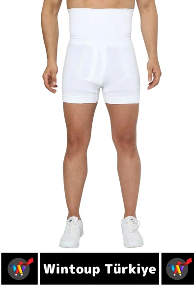 Özel Üretim Göbek Kalça Toparlayıcı Sıkılaştırıcı Bel Düzleştirici İnceltici Erkek Duble Boxer Korse - Resim 2