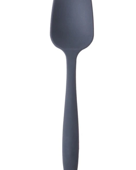 PinkRose Büyük Boy Antrasit Silikon Spatula + Kaşık Set 3 lü - 2