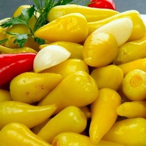 Ata Tohumları Geleneksel Sarı Tombul Turşuluk Sofralık Biberiye Tohumu(20 tohum)