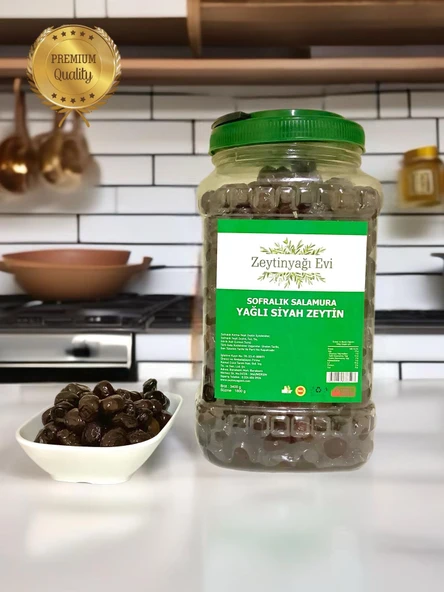 Sele Sofralık Siyah Zeytin 900 Gram Doğal Fermente Brüt 3400 gram - 3