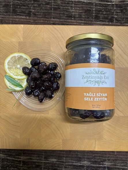 Yöresel Sele Sofralık Siyah Zeytin 720 Gram Cam Şişe Doğal Tatlandırma - 3