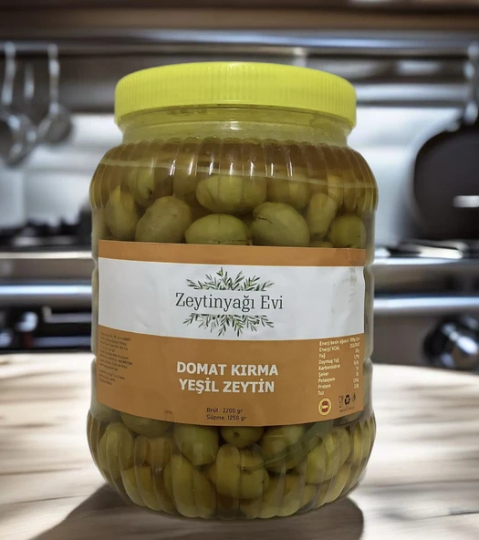 El Kırması Domat Sofralık Yeşil Zeytin İri Kalibre Pet Şişe 2200 Gram - 3