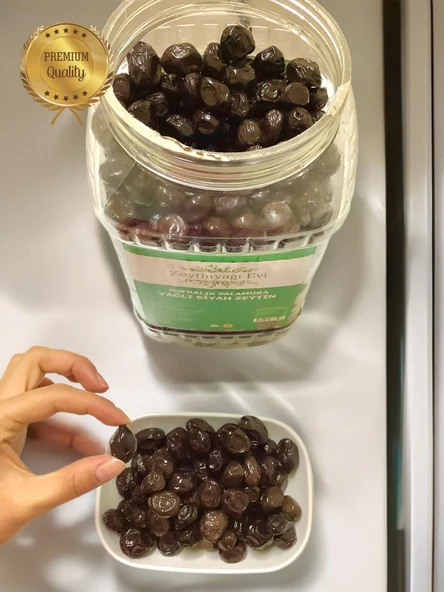 Sele Sofralık Siyah Zeytin 900 Gram Doğal Fermente Brüt 3400 gram - 2