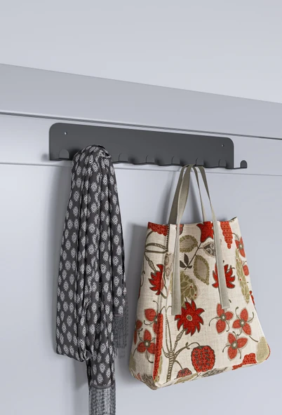 Ultra Güçlü Yapışkanlı Metal Beyaz Kapı Arkası Askılık Duvar Askılığı Banyo Mutfak Oda Askılığı Siyah - 4