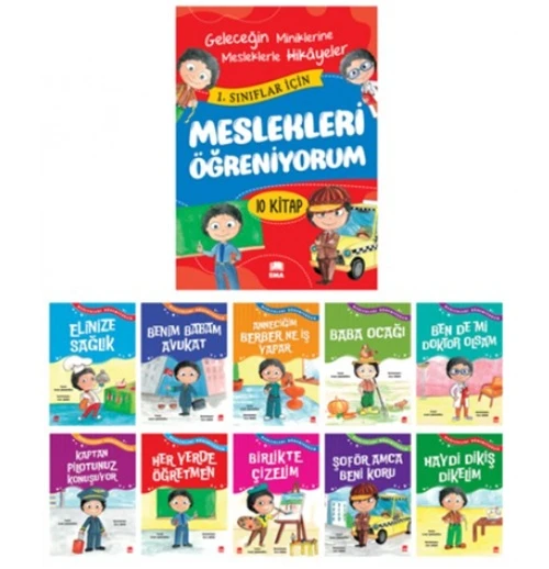 Ema - Çocuk Meslekleri Öğreniyorum Hİkaye - 19x27 cm 4 Farklı Kitap