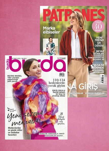 Burda Dergi + Patrones Dergi Yıllık Abonelik (Mart 2025 - Şubat 2026) ürün görseli 1