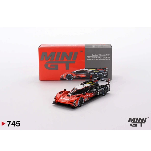 Mini GT 1/64 Cadillac V-Series.R Whelen Engineering Cadillac Racing 2023 IMSA Sebring 12 Hrs Winner MGT00745