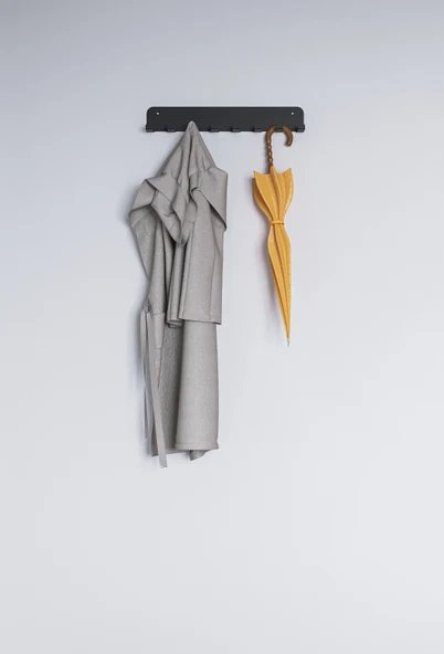 Ultra Güçlü Yapışkanlı Metal Beyaz Kapı Arkası Askılık Duvar Askılığı Banyo Mutfak Oda Askılığı Siyah - 6