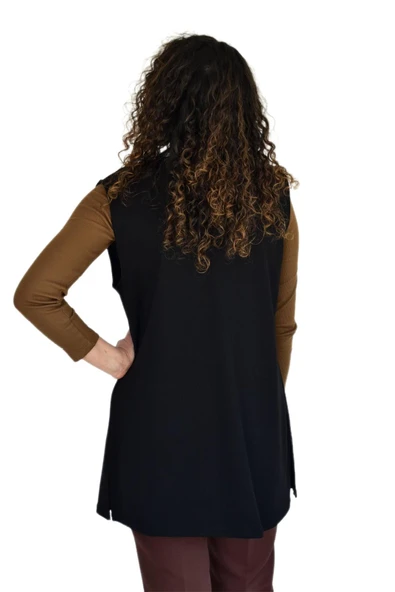 Kadın Anne Mevsimlik Düğmeli Cepli Yelek BGL-ST04314 - Resim 11