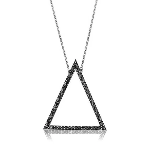 Gümüş Üçgen Kadın Kolye ürün görseli
