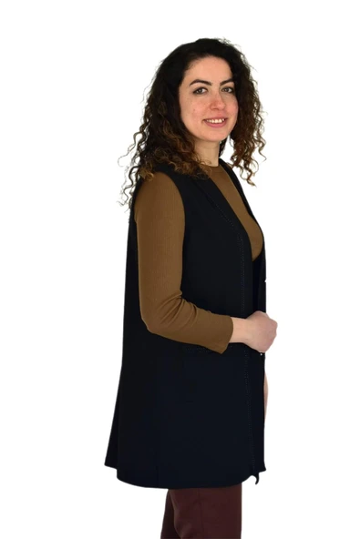 Kadın Anne Mevsimlik Düğmeli Cepli Yelek BGL-ST04314 - Resim 8