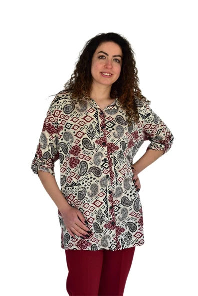 Kadın Büyük Beden Viskon Bluz BGL-ST04253 ürün görseli