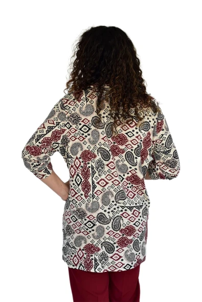 Kadın Büyük Beden Viskon Bluz BGL-ST04253 - Resim 5