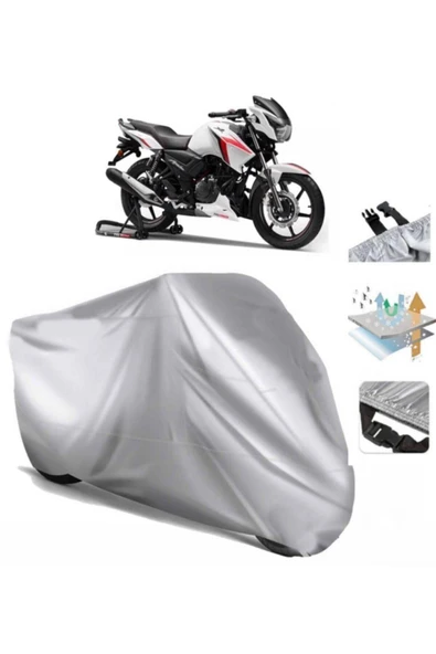 Tvs Apache Rtr 160  Arka Çanta (bağlantı Tokalı) Uyumlu SolarBlock Prime Motosiklet Brandası Örtüsü