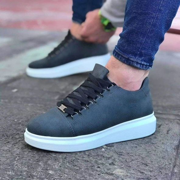 Gri Düz Erkek Casual Ayakkabı