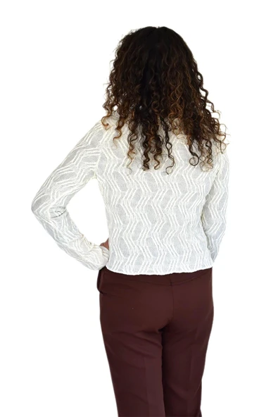 Kadın Yazlık Otantik Bürümcük Hırka BGL-ST04246 - Resim 5