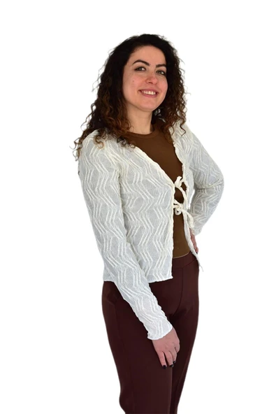 Kadın Yazlık Otantik Bürümcük Hırka BGL-ST04246 - Resim 4