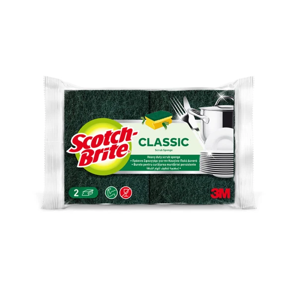 Scotch Brite Tırnak Koruyuculu Klasik Sünger 2'li