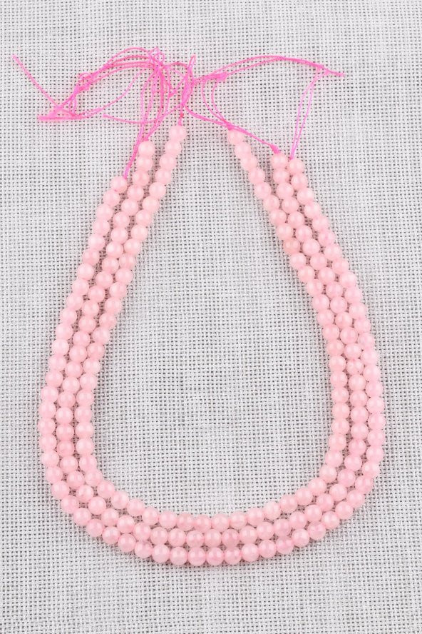 Madagaskar Pembe Kuvars Doğal Taş Dizi 6 mm Küre Kesim ürün görseli