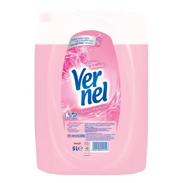 Vernel Çamaşır Yumuşatıcısı 5L (50 Yıkama) Gülün Büyüsü