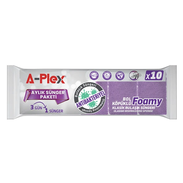 A-plex Antibakteriyel Sünger 10'lu